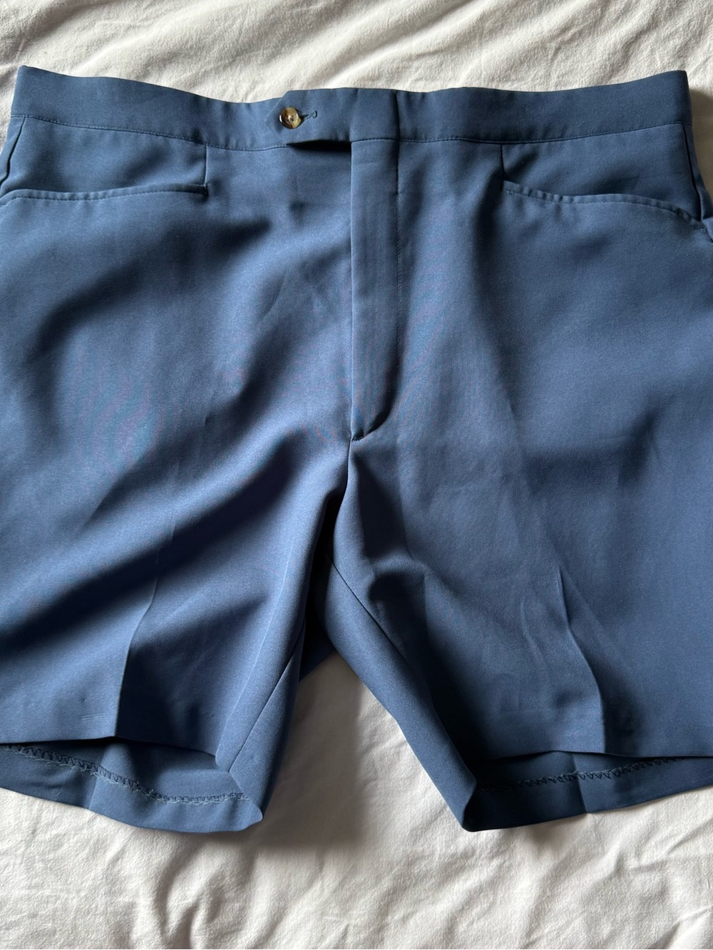 Vintage 80s Sansabelt Golf Shorts - Slate Blue